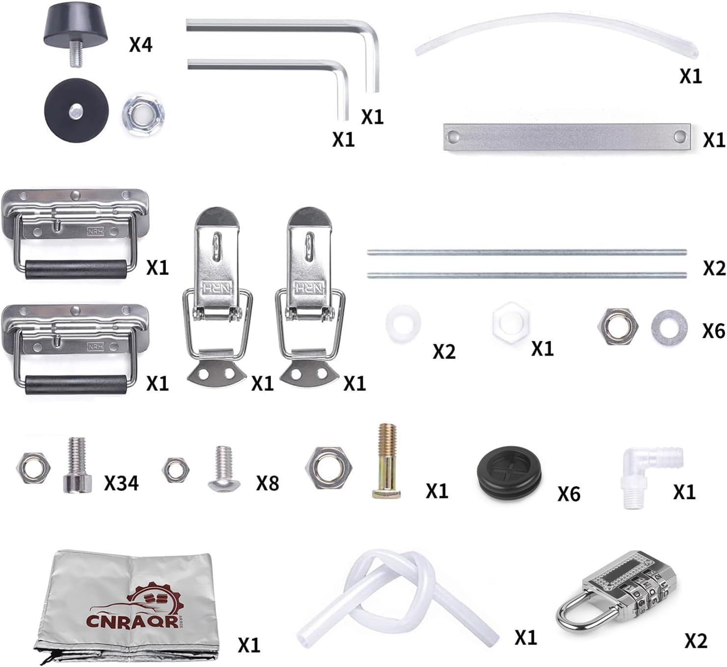 Aluminum Battery Box Relocation Kit Universal RV/Trailer Battery Box Outdoor With Waterproof Cover(Group 24)
