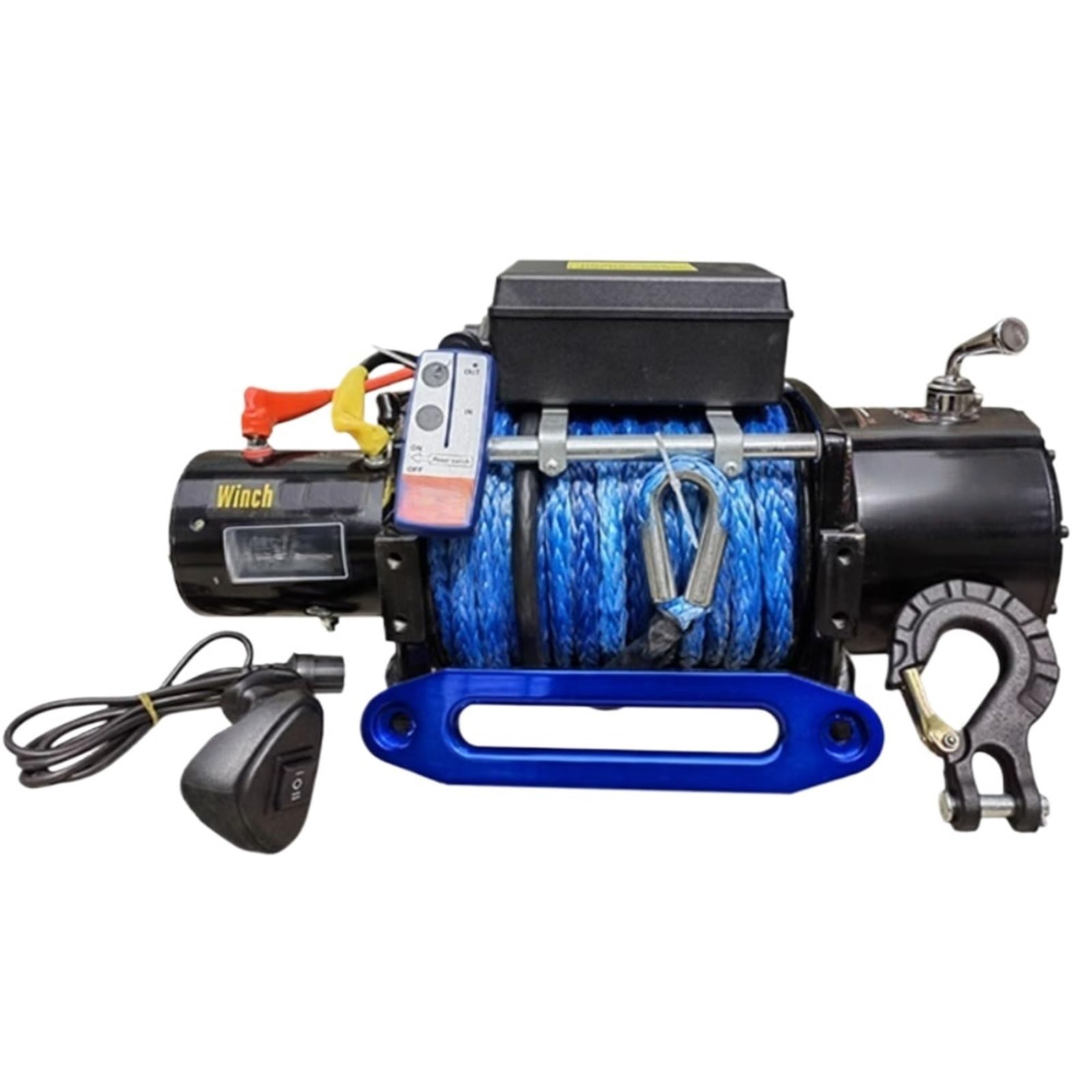 Elektryczna Wciągarka Wciągarka Elektryczna 12V/24V 13500LBS Do Pojazdów Terenowych Liny Przyczepy Holowniczy Ze Sterowaniem Bezprzewodowym/przewodowym 24M Wciągnik łańcuchowy | ROPE-13500POUNDS-24M ROPE