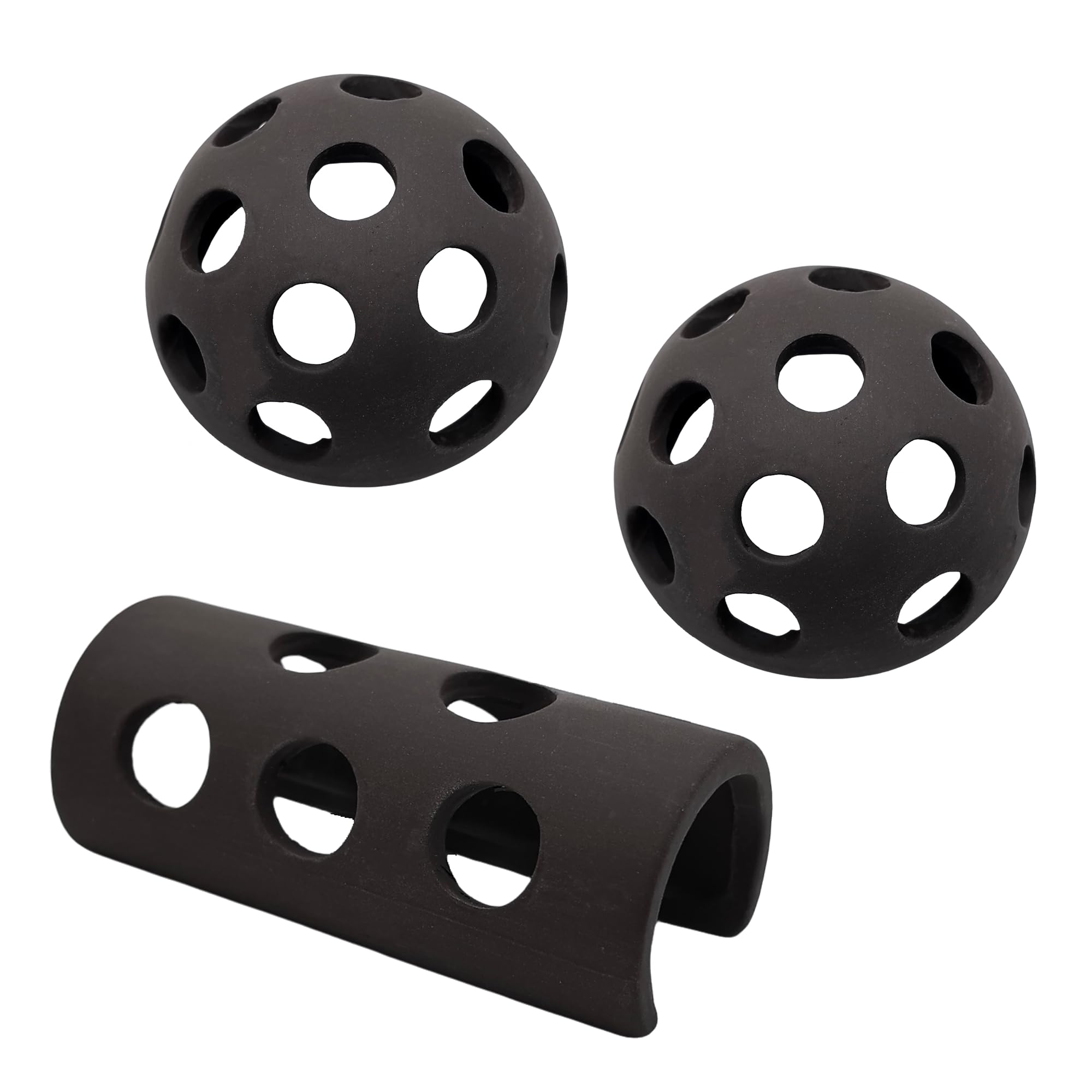 M2cbridge 2Pcs Dome+1Pc Tube Ceramic Shrimp Dome Hide Shelters Swim Holes Shrimp Habitat Breeding Tube(2Pcs Dome+1Pc Tube)