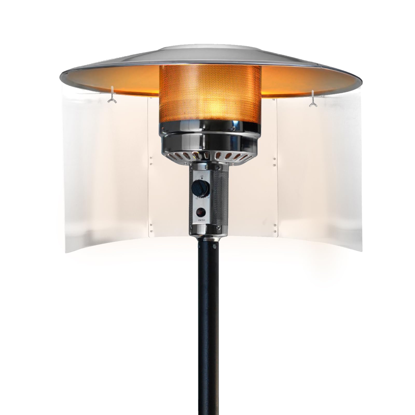 Patio Heater Reflector Shield 35 x 15 Inches Propane Heater Focusing