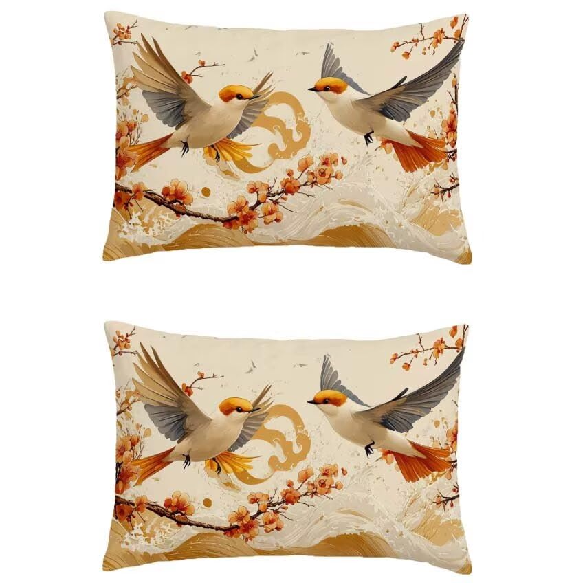 Housse coussin salon de jardin extérieur oiseau pour vos après-midis terrasse en automne