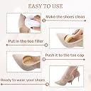 KYRIN Shoe Fillers For Women & Men - 2 Pairs (4 Pcs) Shoe Size Reducer Inserts For Loose Shoes Adjustable Shoe Pads For Women Comfortable Insoles for Women - Black & Beige gallery image