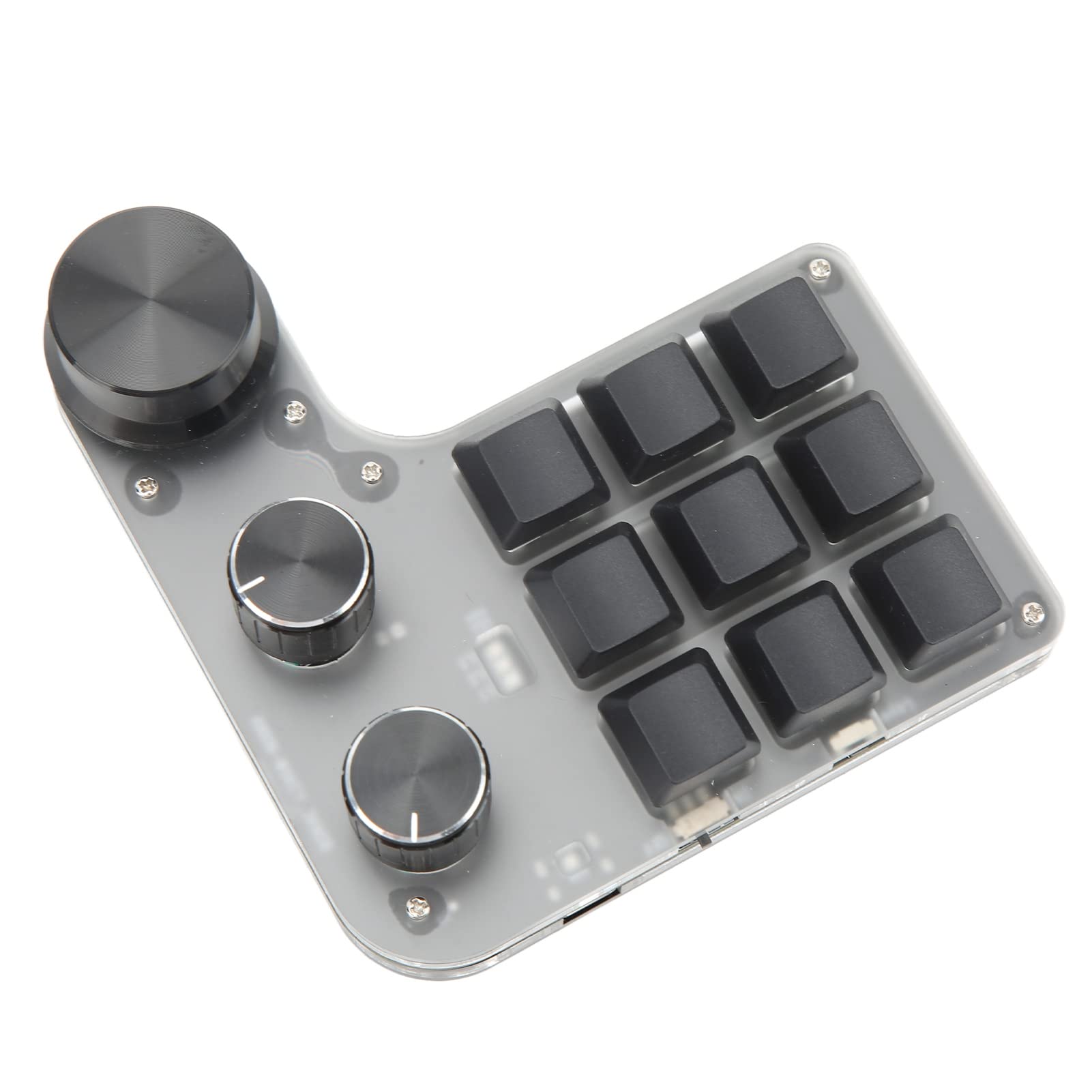 Tastiera Gioco con una Sola Mano, Tastiera Programmabile Tastiera Macro Acrilica con Funzione di Archiviazione per Ufficio, Giochi