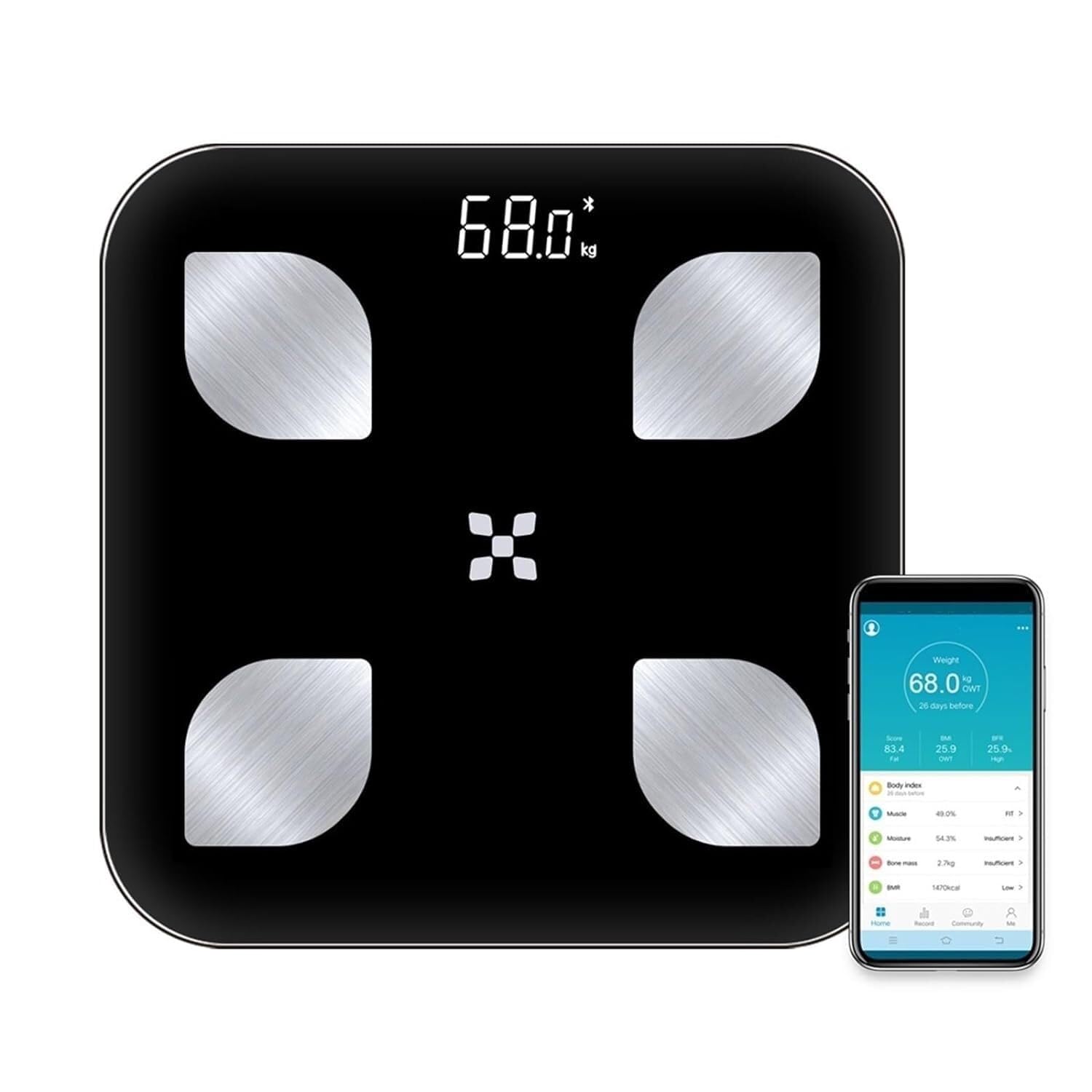 Body Fat Scale, Waga Łazienkowa Elektroniczna Waga Do Pomiaru Tkanki Tłuszczowej Waga Wielofunkcyjna Body Weight Bathroom Scales