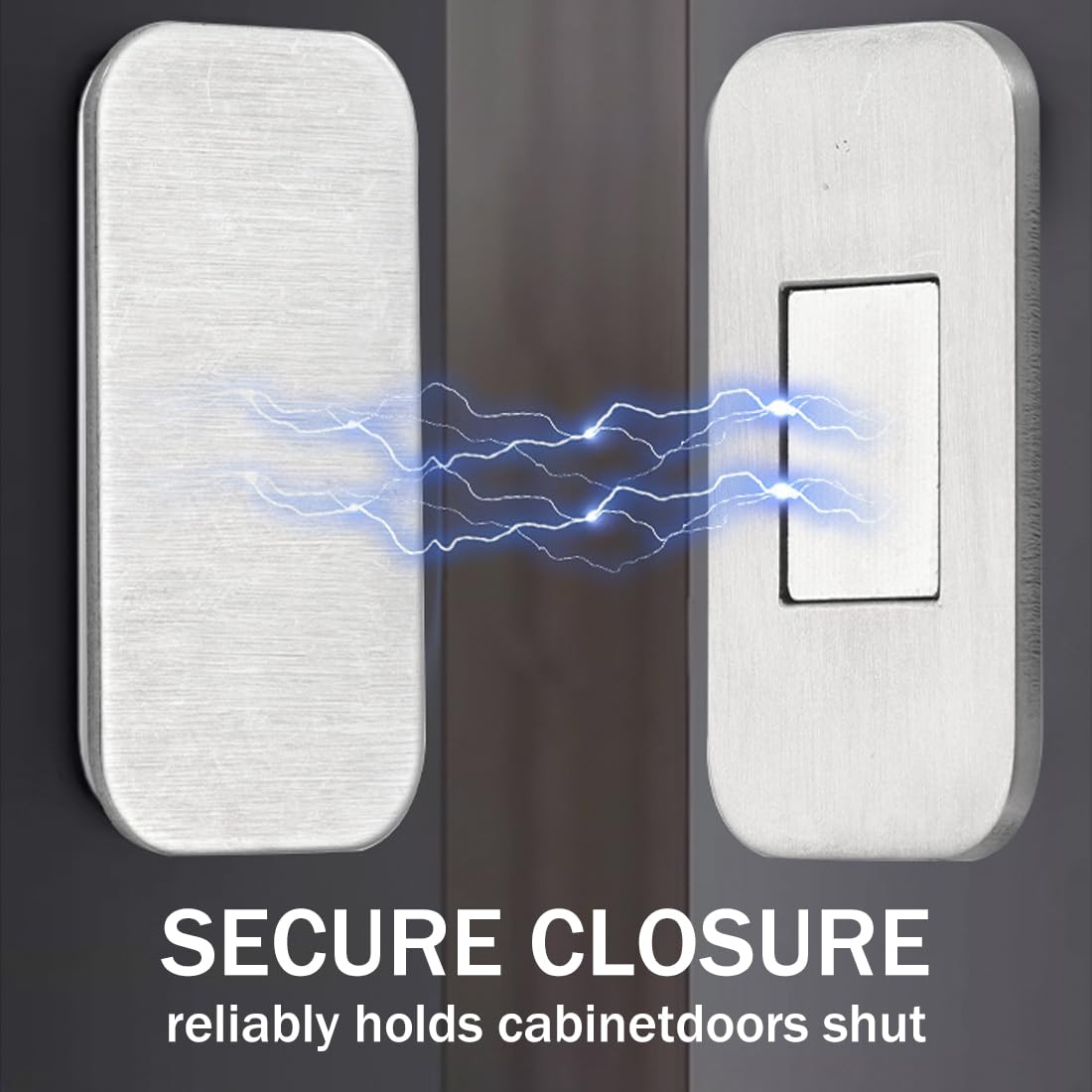 3 Pezzi Chiudiporta Magnetico Ultra Sottile Argento Calamita per Mobili Ultra Sottile in Metallo Magneti Sottilissimi per Porte Adesivi Chiusura Magnetica per Armadi Cucina Senza Viti