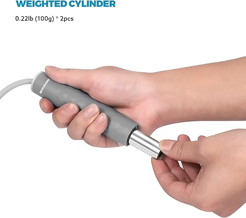 Miniatura 2 de Cuerda de saltar en 3 estilos Cuerda de saltar con peso de 1 libra para mujeres adultas. Cuerda de saltar de velocidad con rodamientos de bolas