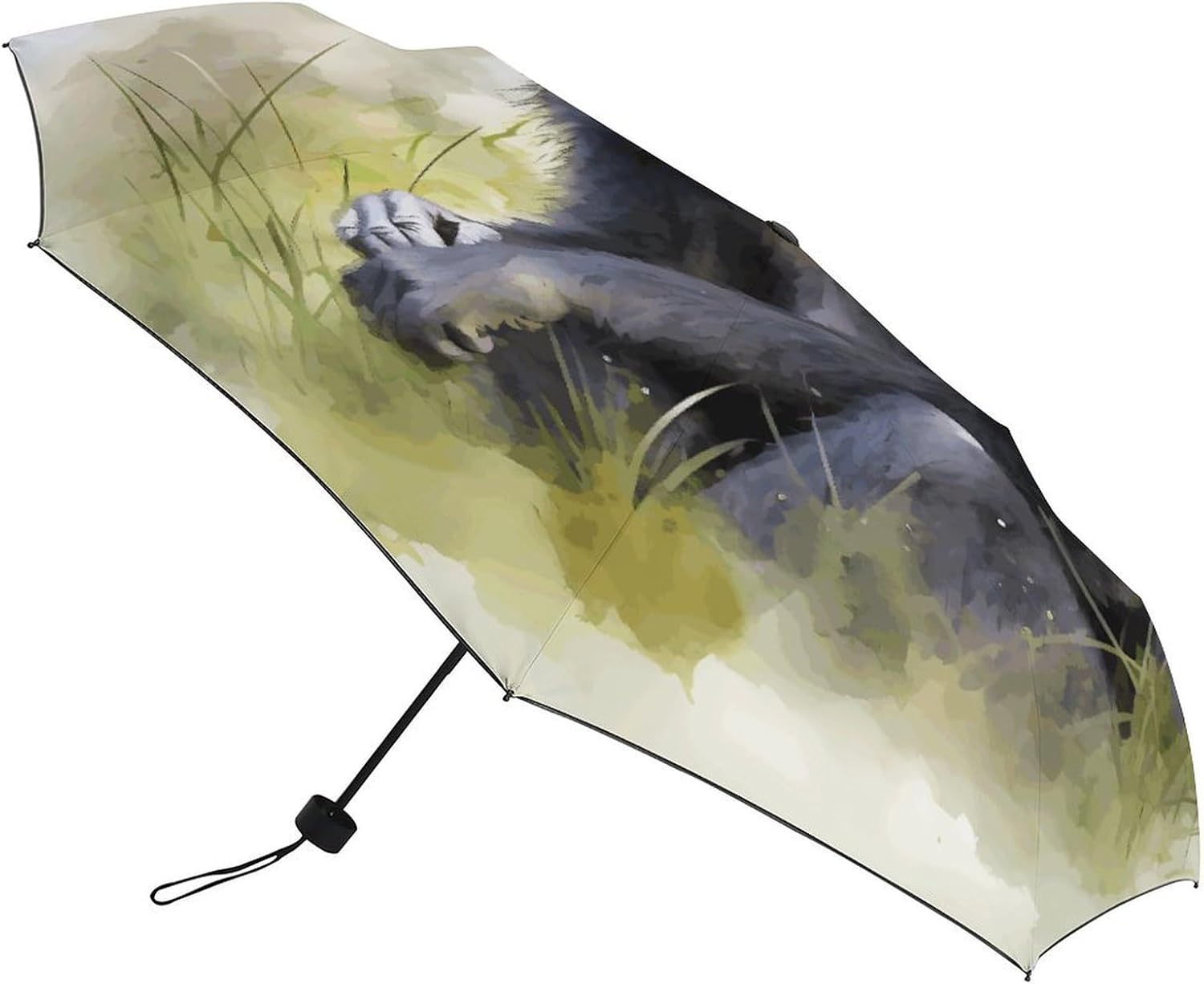 Folding Small Sun Umbrella Hand Drawn Chimpanzee Windproof Travel Umbrella Lightweight Small And Compact Suit for Pocket