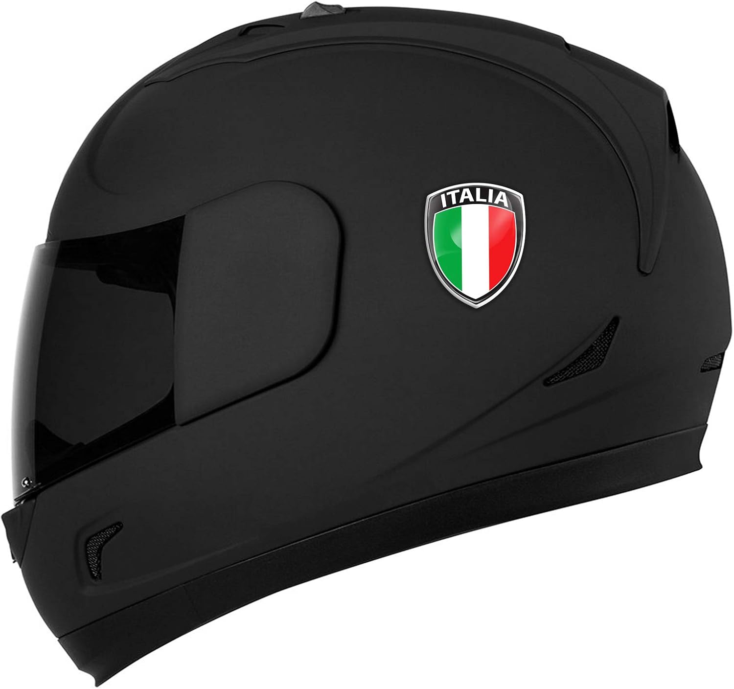 Biomar Labs 2 x 3D Domed Silicone Stickers Decals Car Motorcycle National Italy Italian Flag F 148
