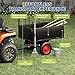 ATV Trailer Tow Behind Steel Dump Cart, 750 lbs 17 Cubic Feet Heavy Duty Yard Garden Trailer with Removable Sides & All Terrain Tires, Fits Lawn Mower, Tractor, Garden Cart, Black