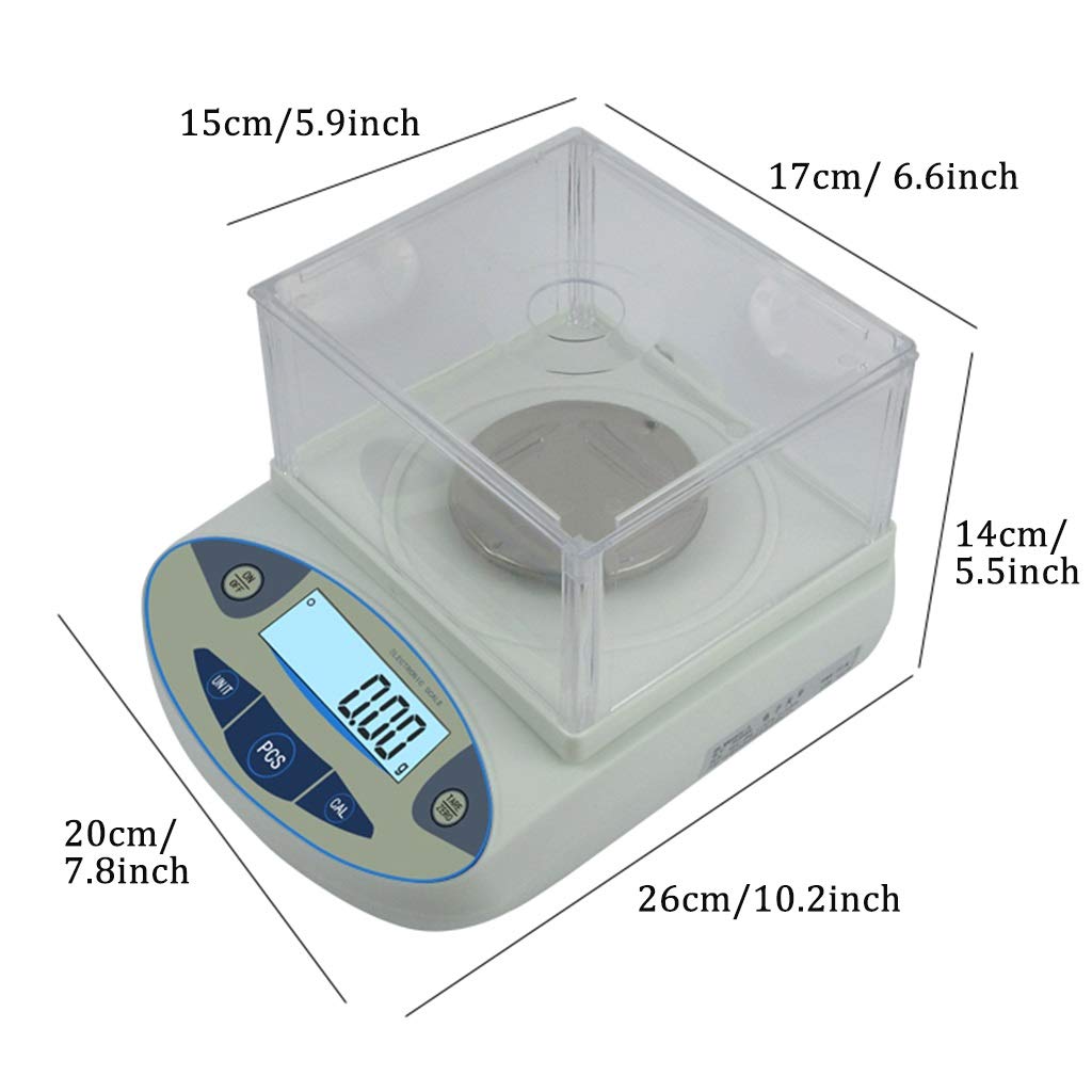 Cyfrowa precyzyjna waga elektroniczna z wyświetlaczem LCD, waga analityczna, przemysłowa, do ważenia i liczenia, naukowa, wysoka, laboratoryjna, z osłoną przeciwwietrzną do biżuterii laboratoryjnej