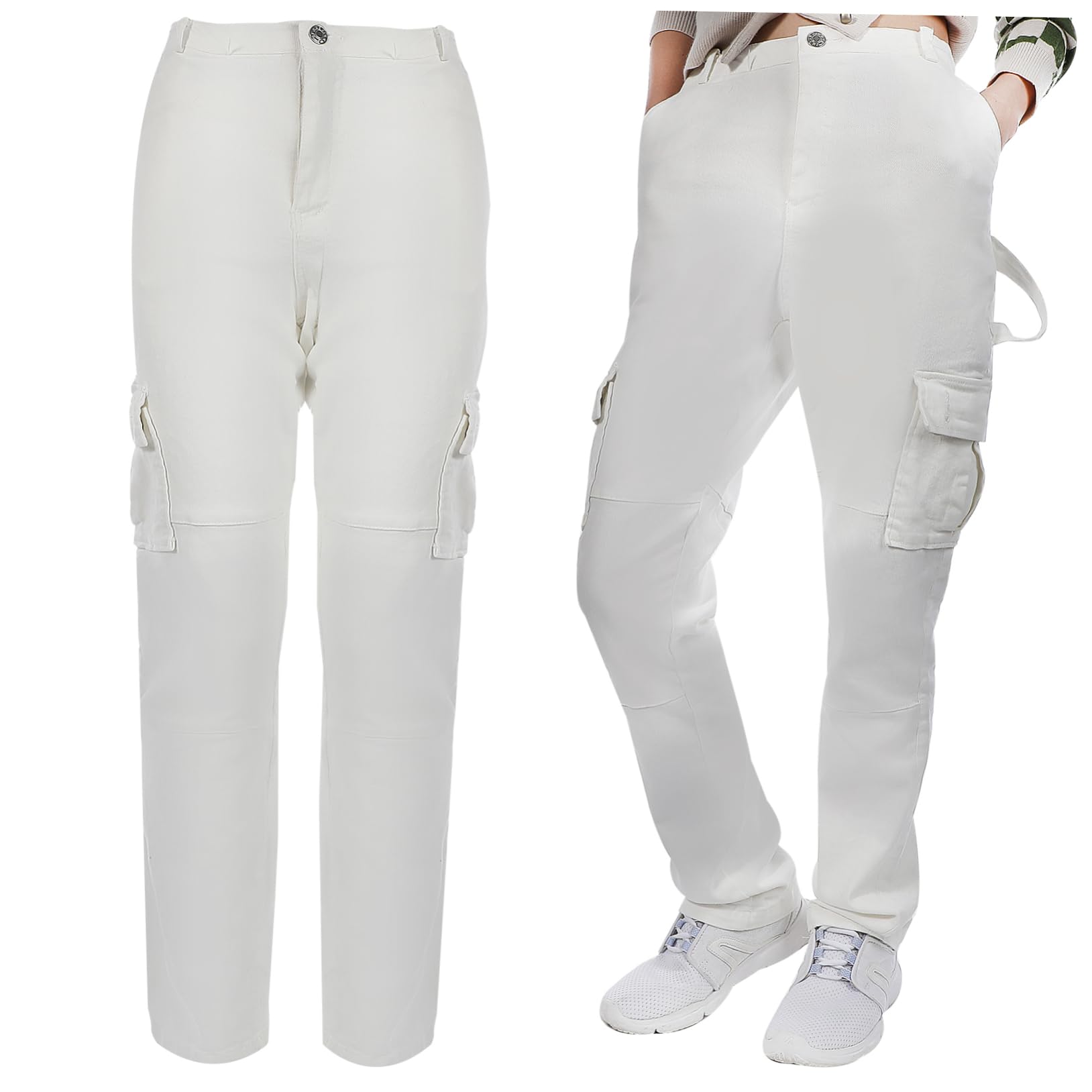 Cargo femmes en toile coton durable avec finitions soignées décontractées - 8
