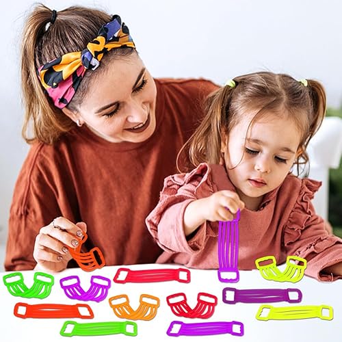 Miniatura 5 de Paquete de 24 juguetes sensoriales de cuerda elástica para ansiedad, juguetes sensoriales coloridos para personas con TDAH y adultos, alivio del