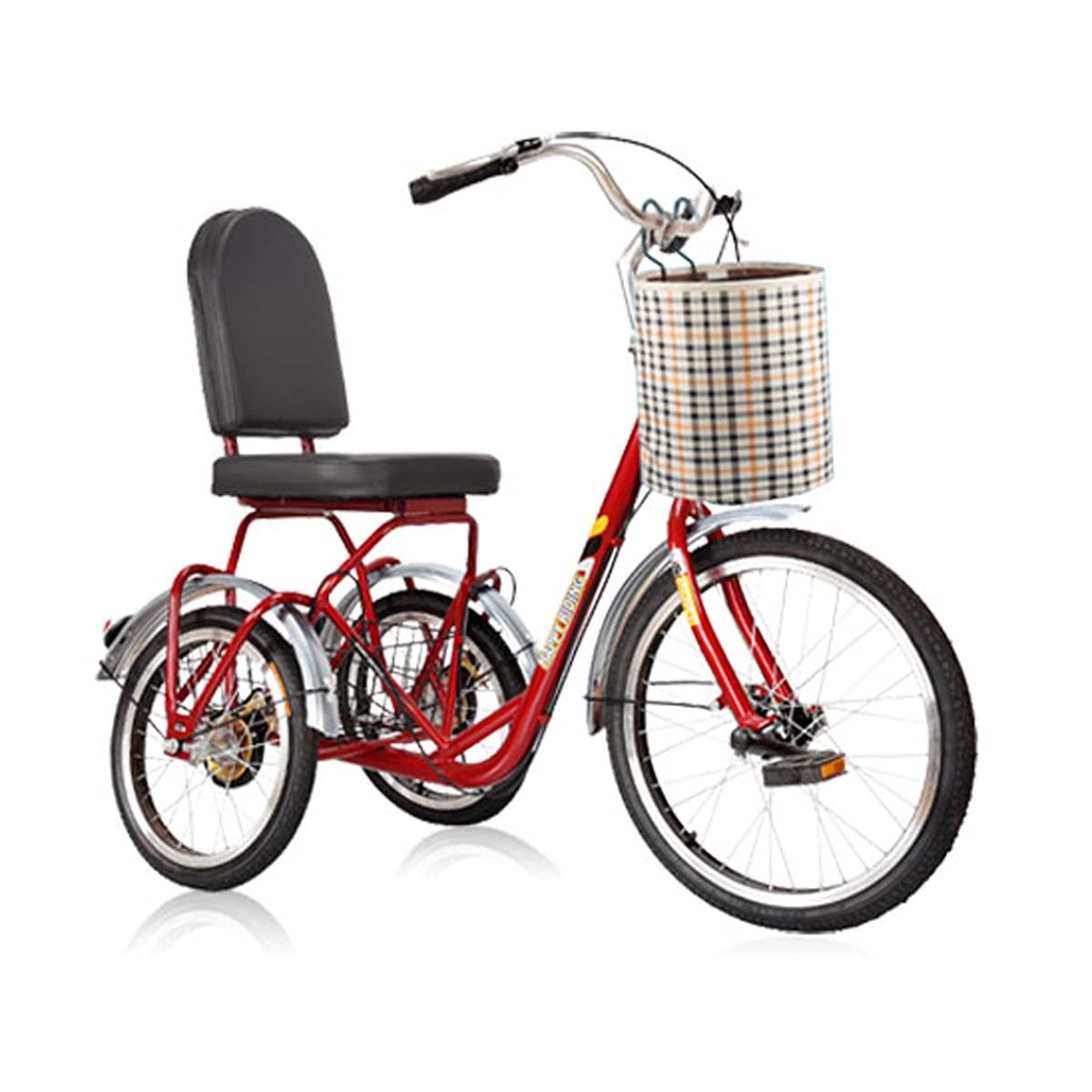 Bicicletta Tre Ruote Esterni, Triciclo Adulti 3 Ruote, Telaio in Acciaio al Carbonio, Triciclo Adulti, Bicicletta con Cestino Spesa Adulti, Donne e Uomini, Esercizio, Shopping, Ciclismo, pedalata