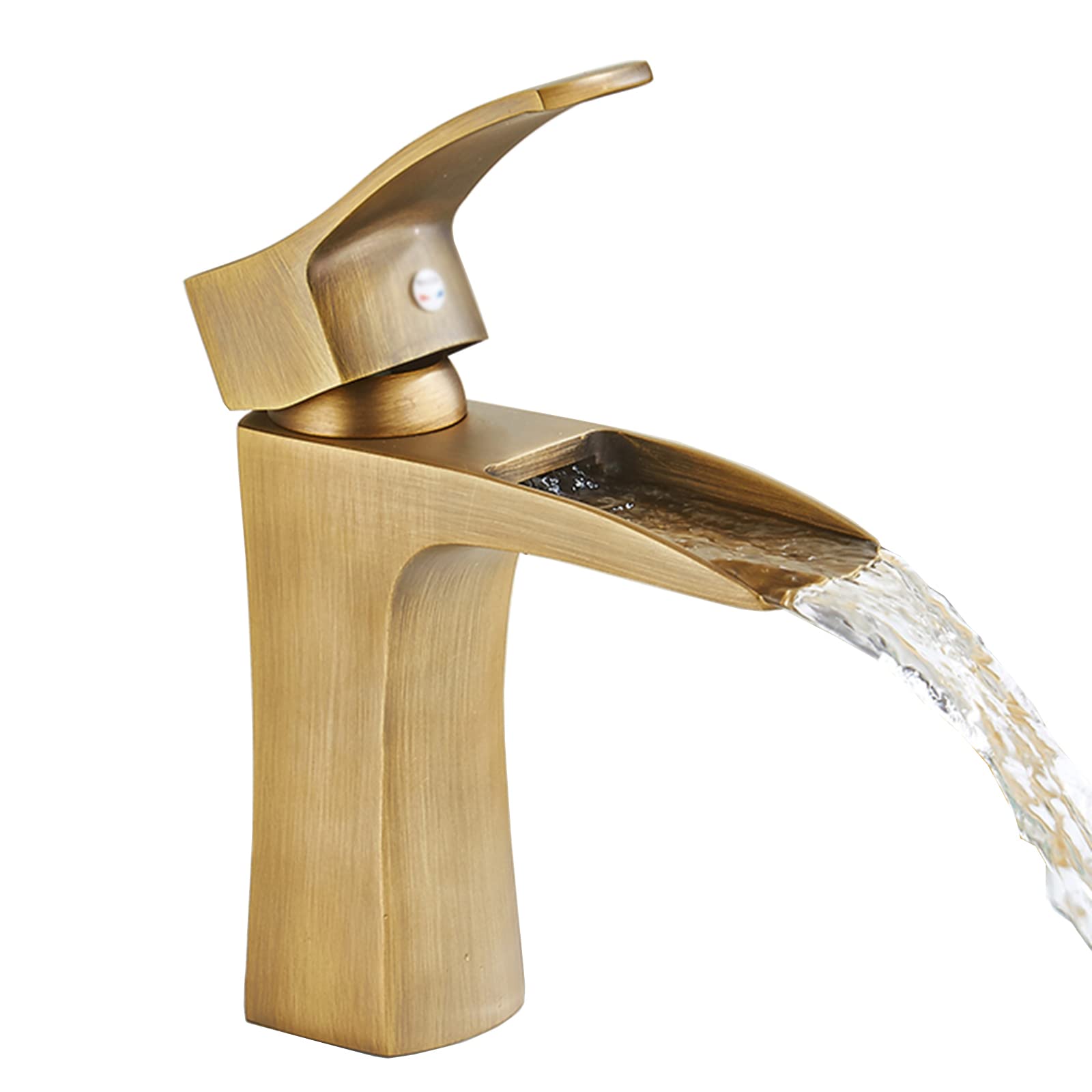 Robinet de vanité cascade rétro bronze pour lavabo et vasque de salle de bain - 8