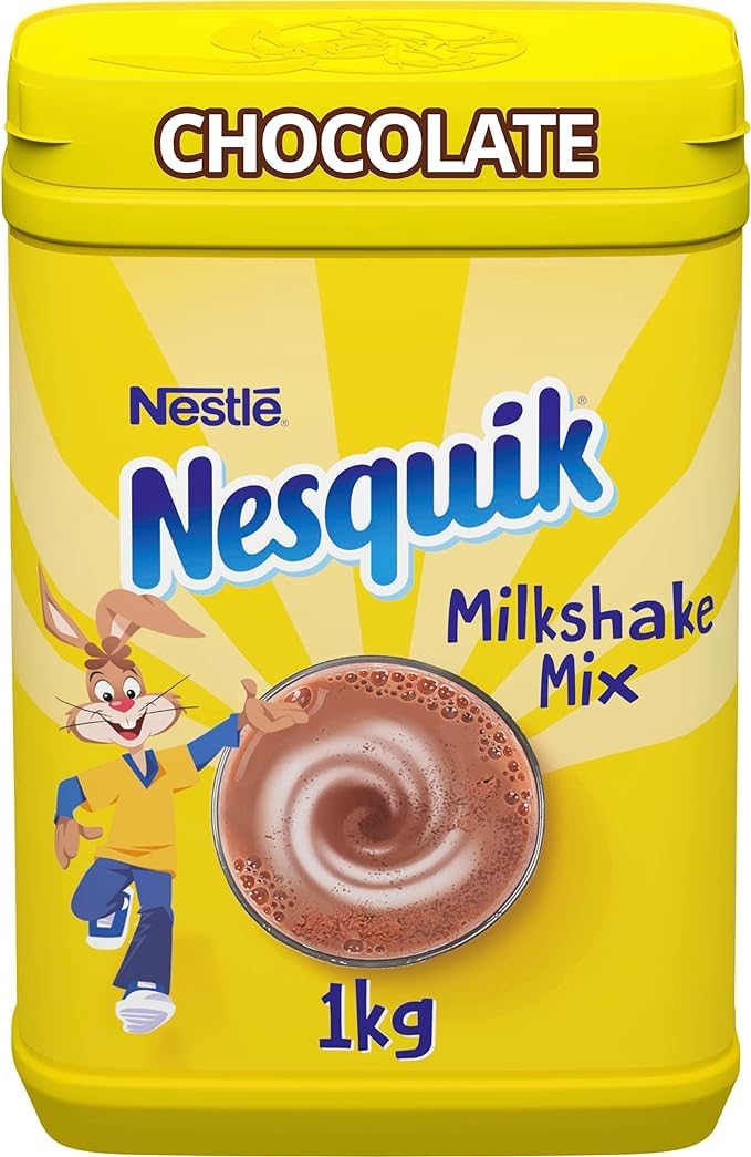 Nesquik Milkshake in polvere aromatizzato al cioccolato, con vitamina C e D, barattolo da 1 kg (confezione da 1)