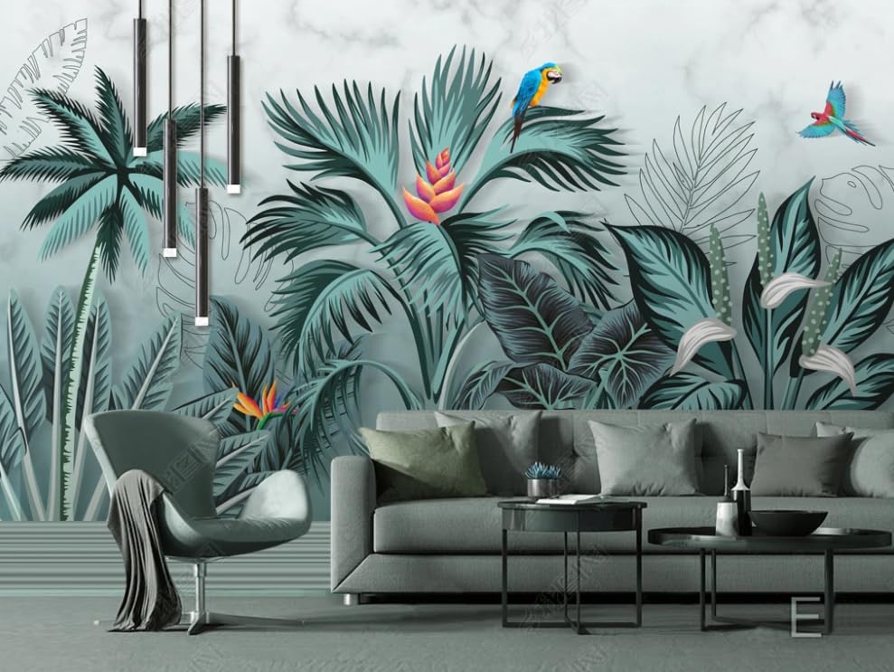 Papier peint intissé forêt tropicale poster géant 300x210 cm