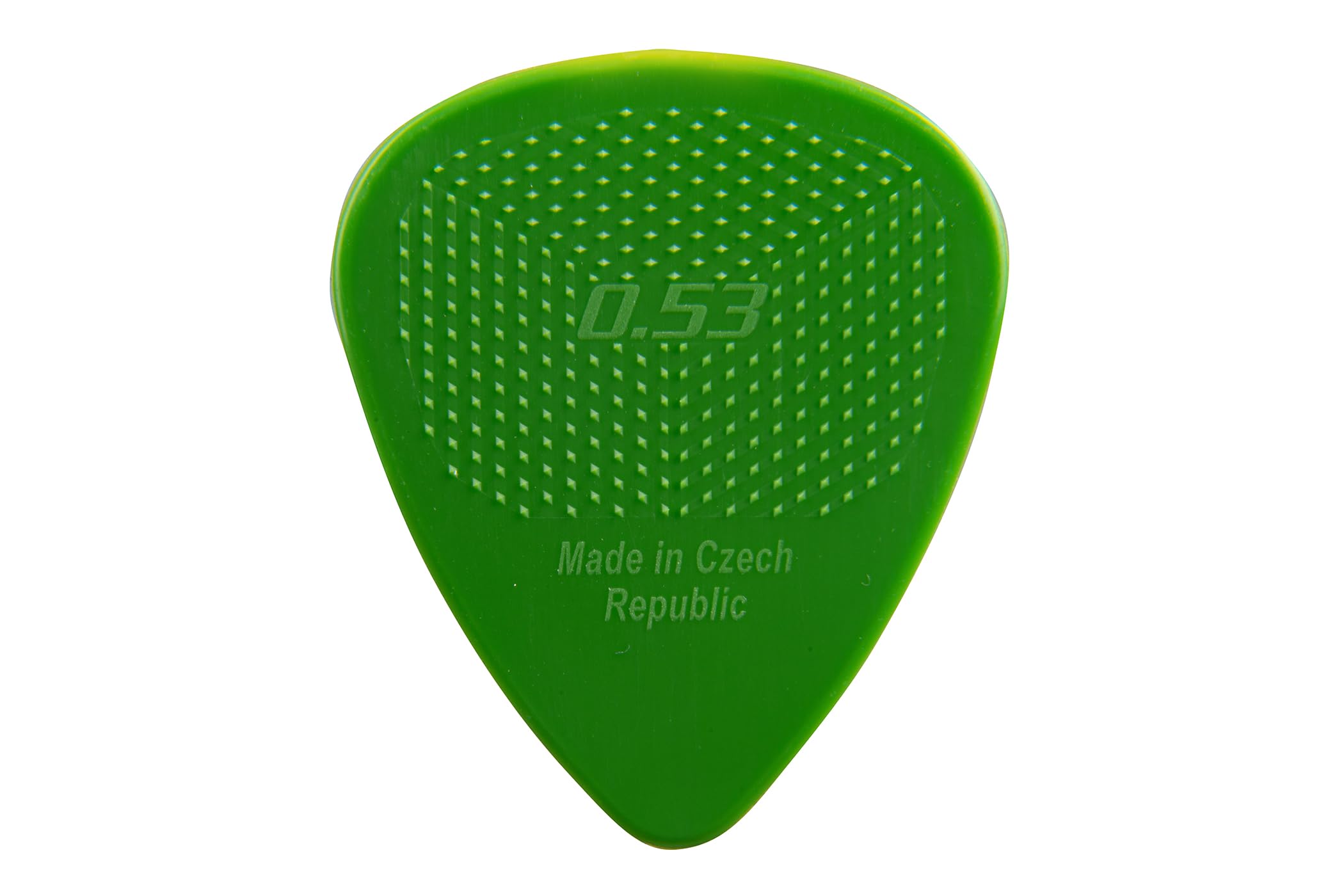 D-Grip Plectrum, Janicek Nylon Picks, Standard 351 Shape, 0.53 mm Green, Pack of 12, with non-slip textured surface - Image 2