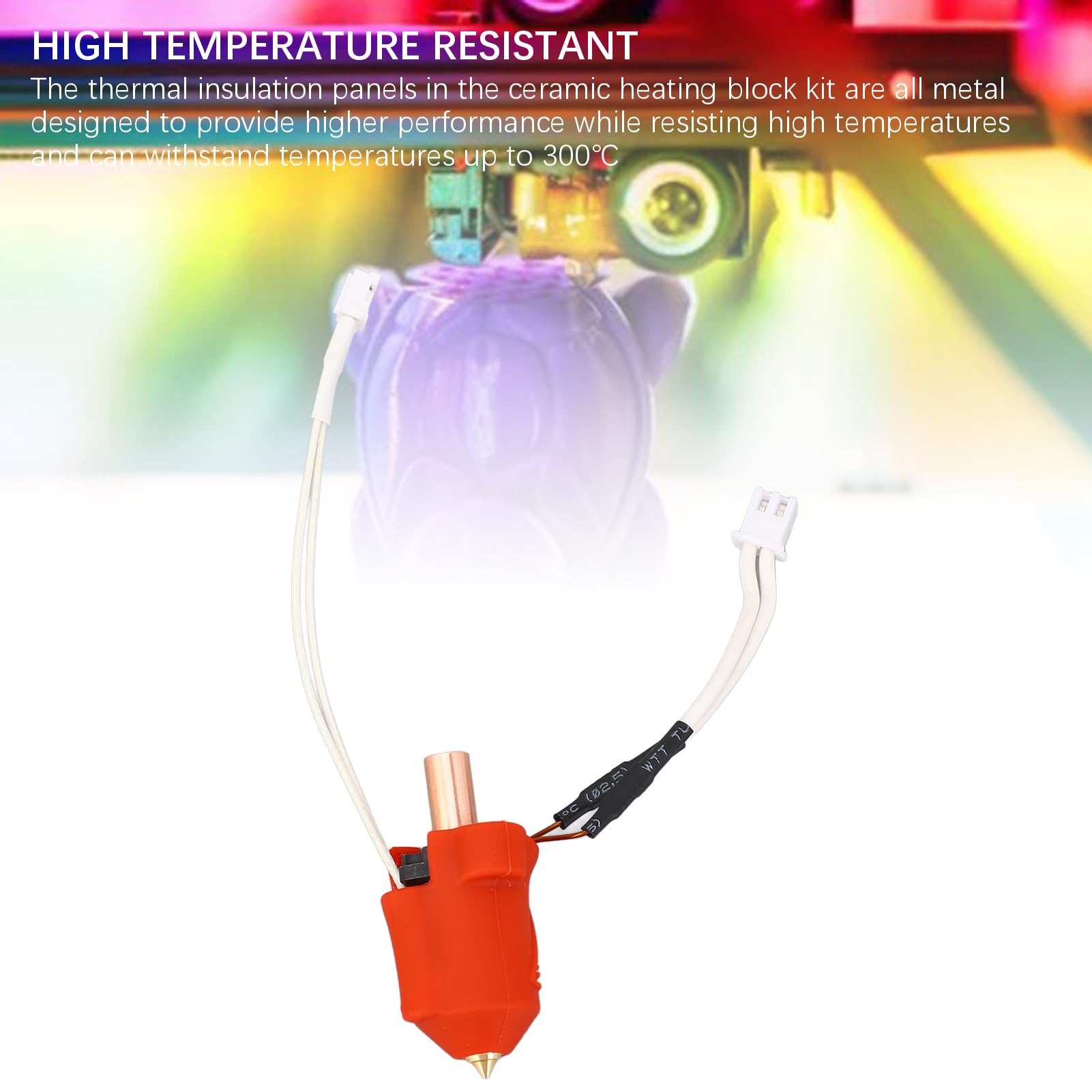 Ender 3 V3 KE Ceramic Hotend Kit, 60 W Wysokotemperaturowy Blok Grzewczy Zamienny, Całkowicie Metalowy, Wysokoprzewodzący, Gorący Koniec Wytłaczarki, Akcesoria do Drukarek 3D
