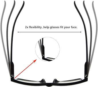 Eyekepper Computer Readers Left Right Eye Strength Selection, Black 1.25