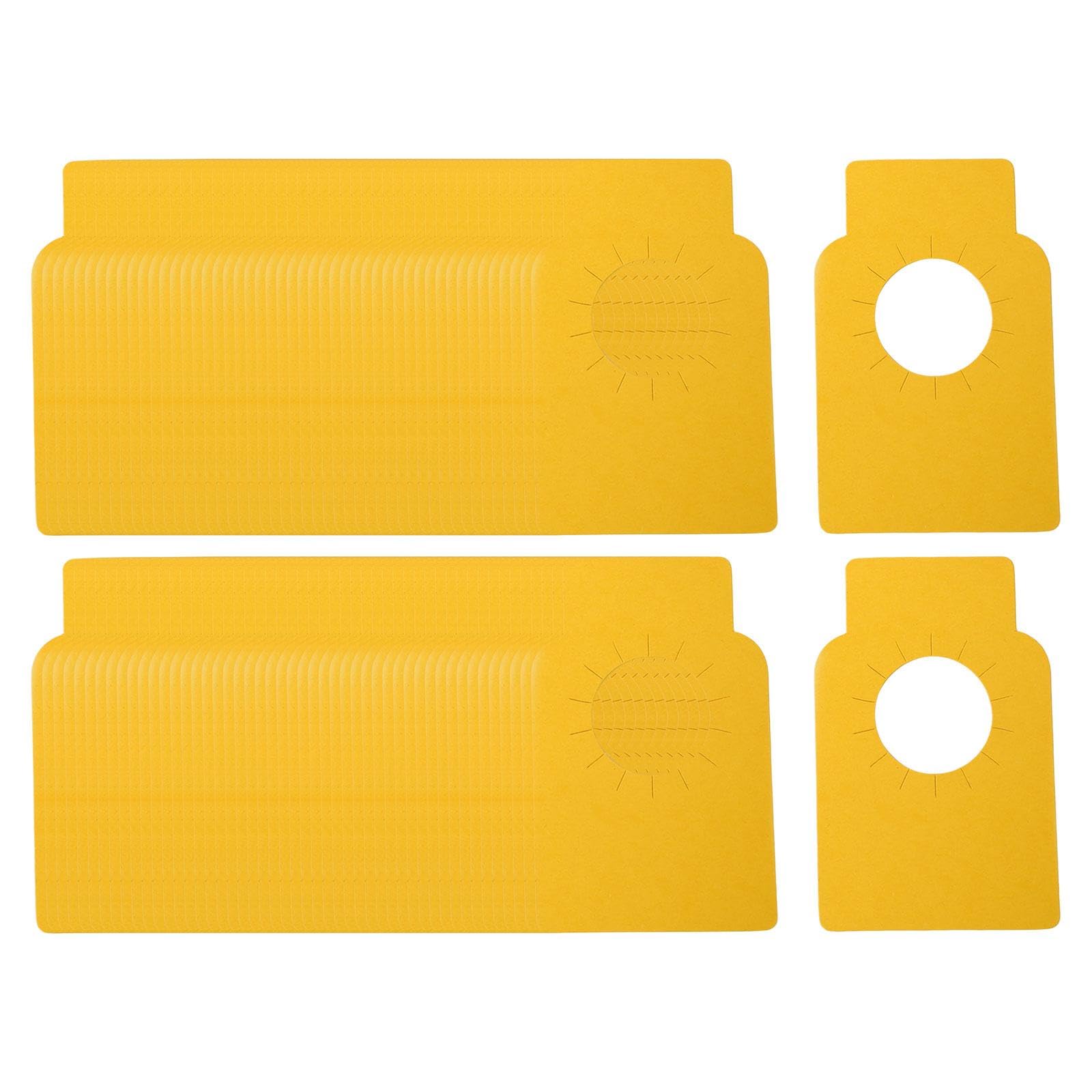 100 Etiquetas de Cuello para Botella de Vino Amarillas 57 x 89 mm