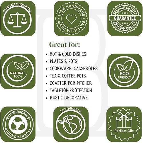 Miniatura 8 de Salvamanteles de madera hecha a mano para platos calientes y ollas titular almohadilla caliente para cocina y mesa de comedor decoración utensilios