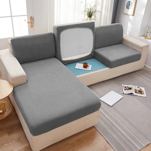 Housse De Canapé 3/2/1 Place Housse De Coussin d'angle Velours Extensible Coussin De Canapé Housse De Protection pour Meubles Housse De Siège De Canapé Couverture De Canapé pour Chaise ( Color : #1 Cover