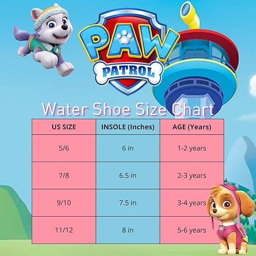 Miniatura 6 de Nickelodeon Zapatos acuáticos de Paw Patrol para niños, calcetines acuáticos de secado rápido para piscina (niños pequeños)