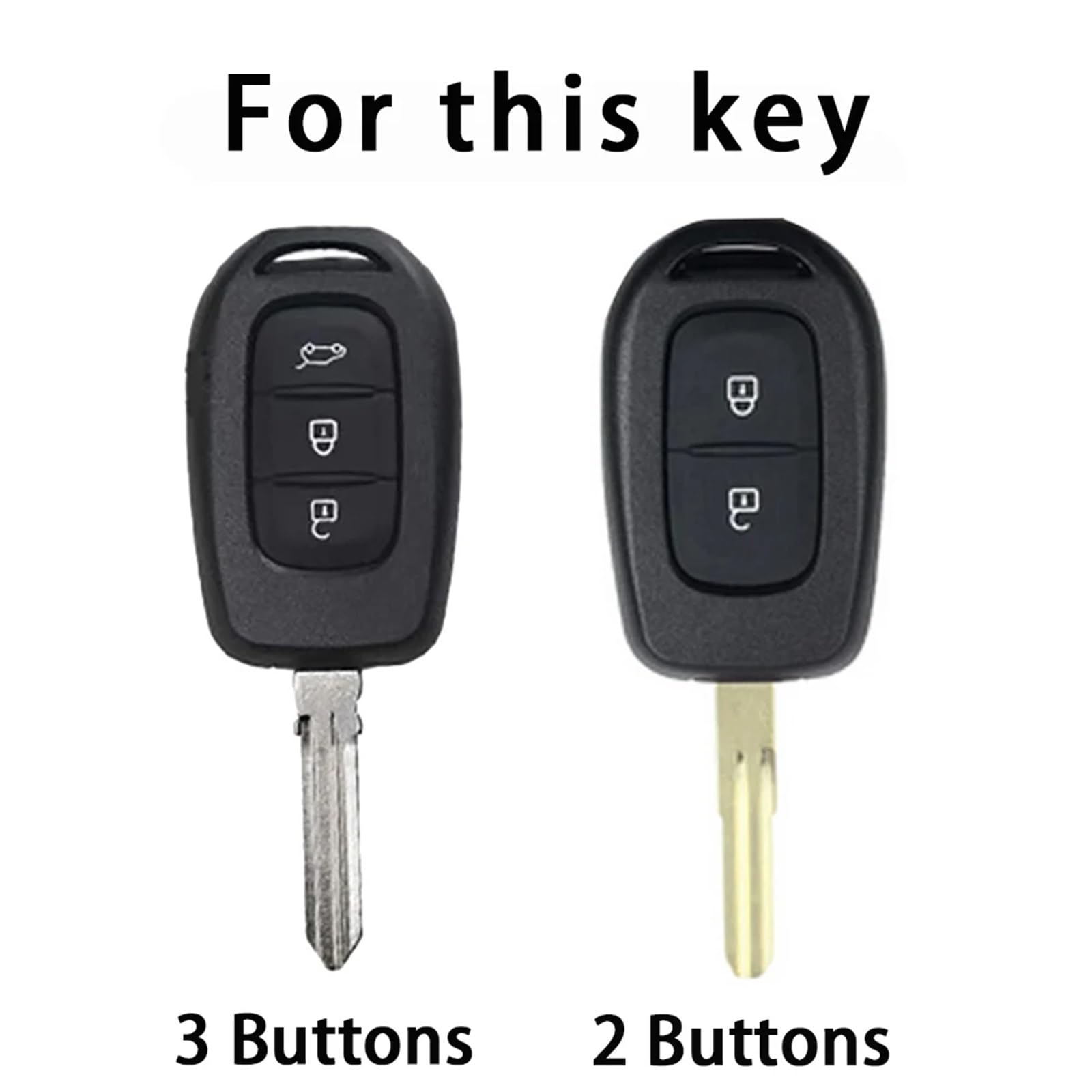 Miękka obudowa kluczyka samochodowego TPU do Renault Kwid symbol ruchu Dacia Sandero Logan Duster 2016-2018 Fob Shell brelok (kolor: brelok 2)