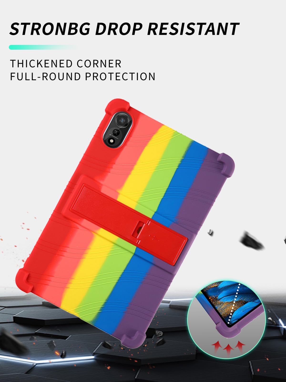 Case For Blackview Tab 6 Tablet Safe Shockproof Silicone Stand