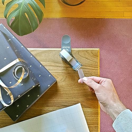 Scotch Clip & Twist Klebeband-Abroller C19, Blaugrün + Scotch Magic Unsichtbares Klebeband, 1 Rolle (19 mm × 8,89 m) - Nachfüllbarer Klebebandabroller für Schule, Zuhause und Büro