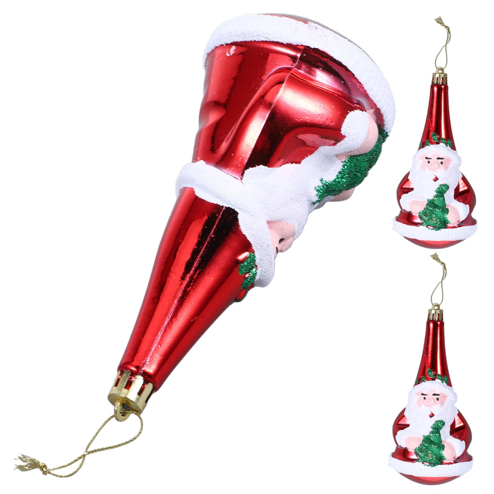 IMIKEYA 15 STK Christbaumschmuck Weihnachtsbaumschmuck zum Aufhängen Weihnachtsbaumschmuck für Kinder Weihnachtsbaum hängen Weihnachtsmann-Anhänger Charms anhänger Weihnachtsbedarf Plastik