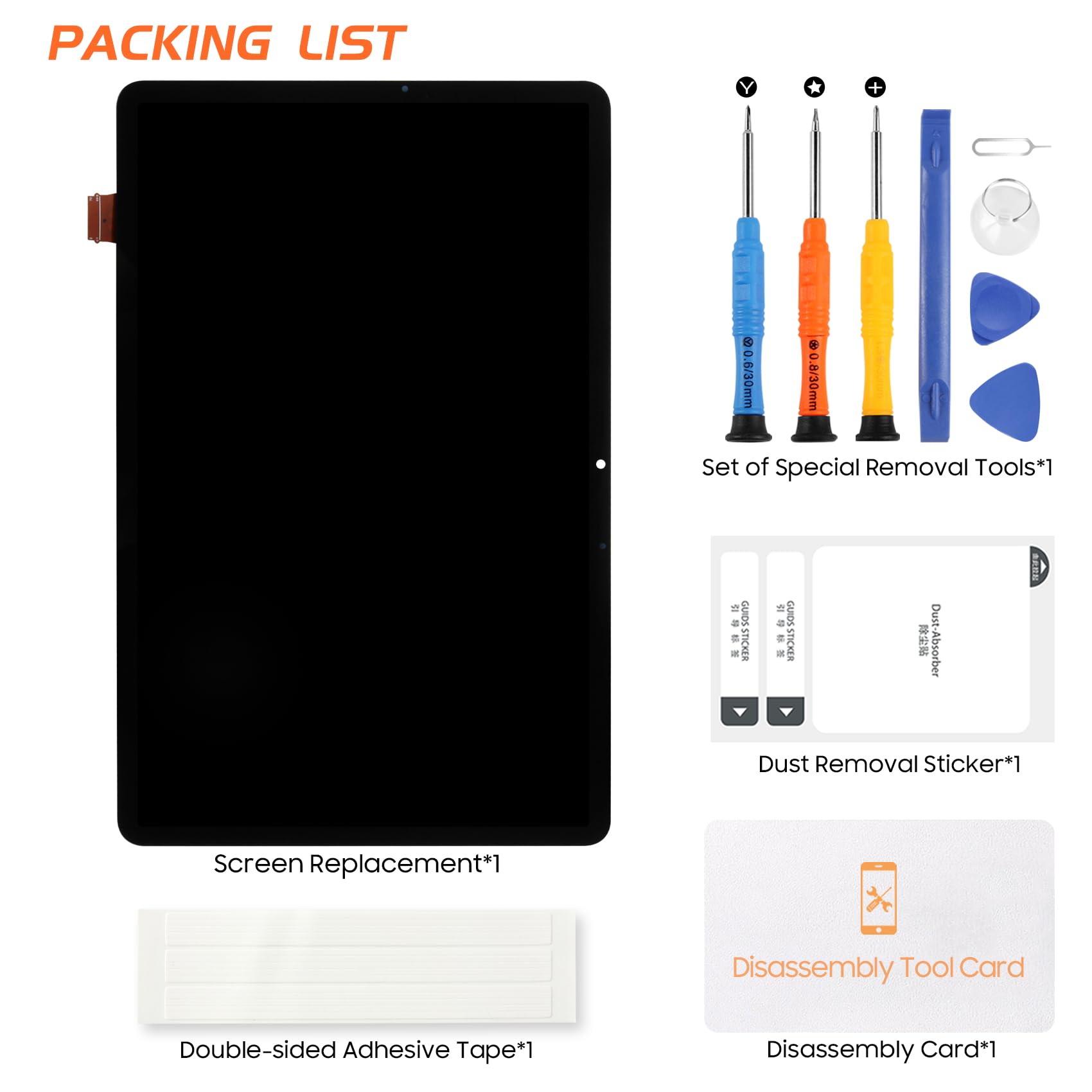 Display für Samsung Galaxy Tab S7 T870 Bildschirmersatz SM-T870 LCD Screen | Digitizer Touchscreen Komplett Assembly mit Reparatur, Schwarz,11,0 Zoll