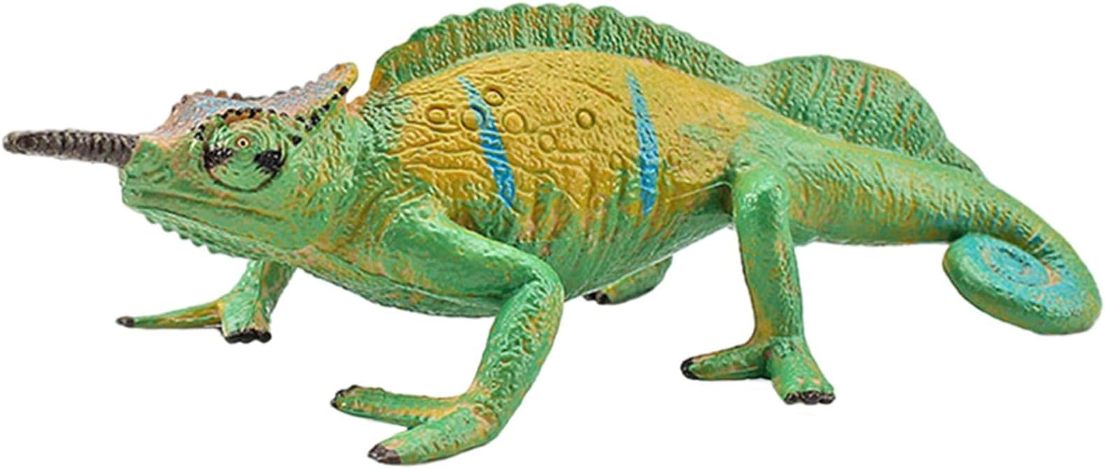Realistic Simulation Solid Wild Animal Model Children Gifts Shelf Decor Chameleon|Animal Figurines for Kids|Realistic Animal Toys|Educational Animal Figures|Wildlife Model Set|Animal Toy