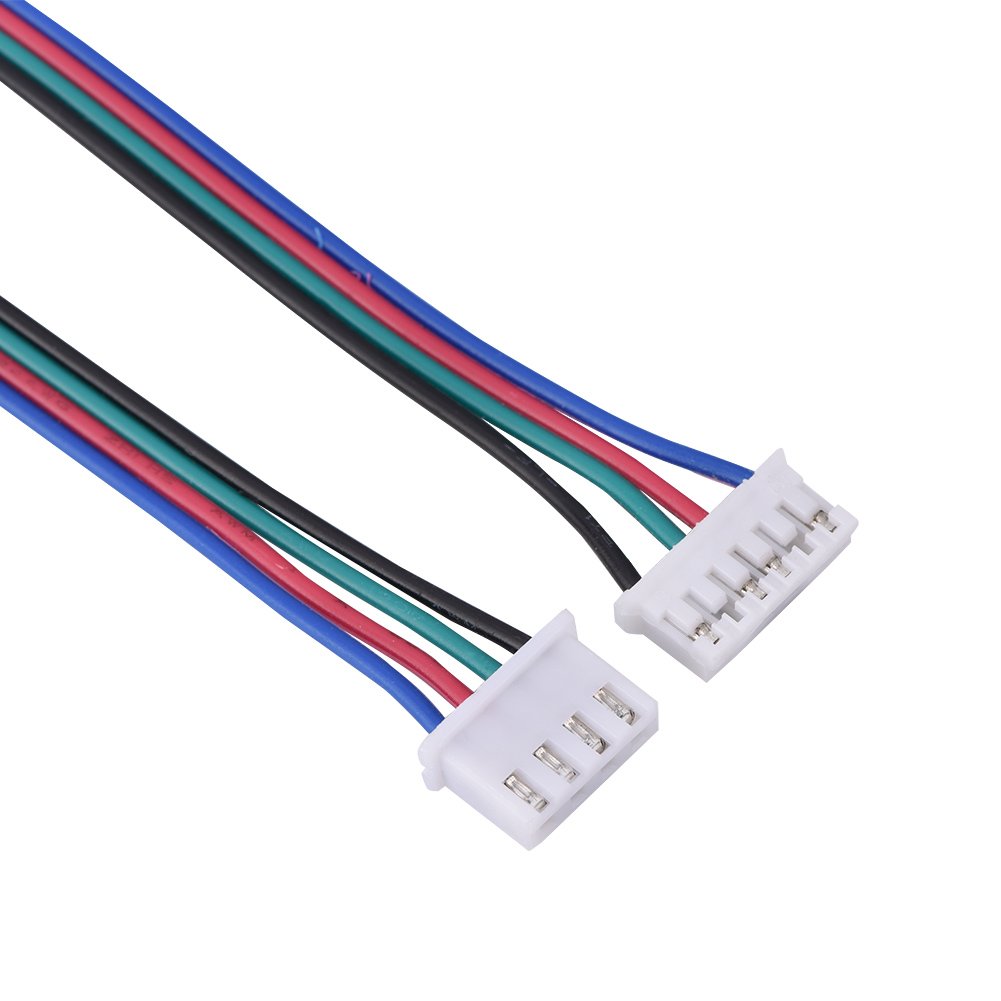 Terminali del Motore, HX2.54 4pin 6pin Cavi a Doppio Terminale Bianco, XH2.54 Connettore a 4 Pin per Estensione del Motore Stepper Stampante 3D (1500 mm)