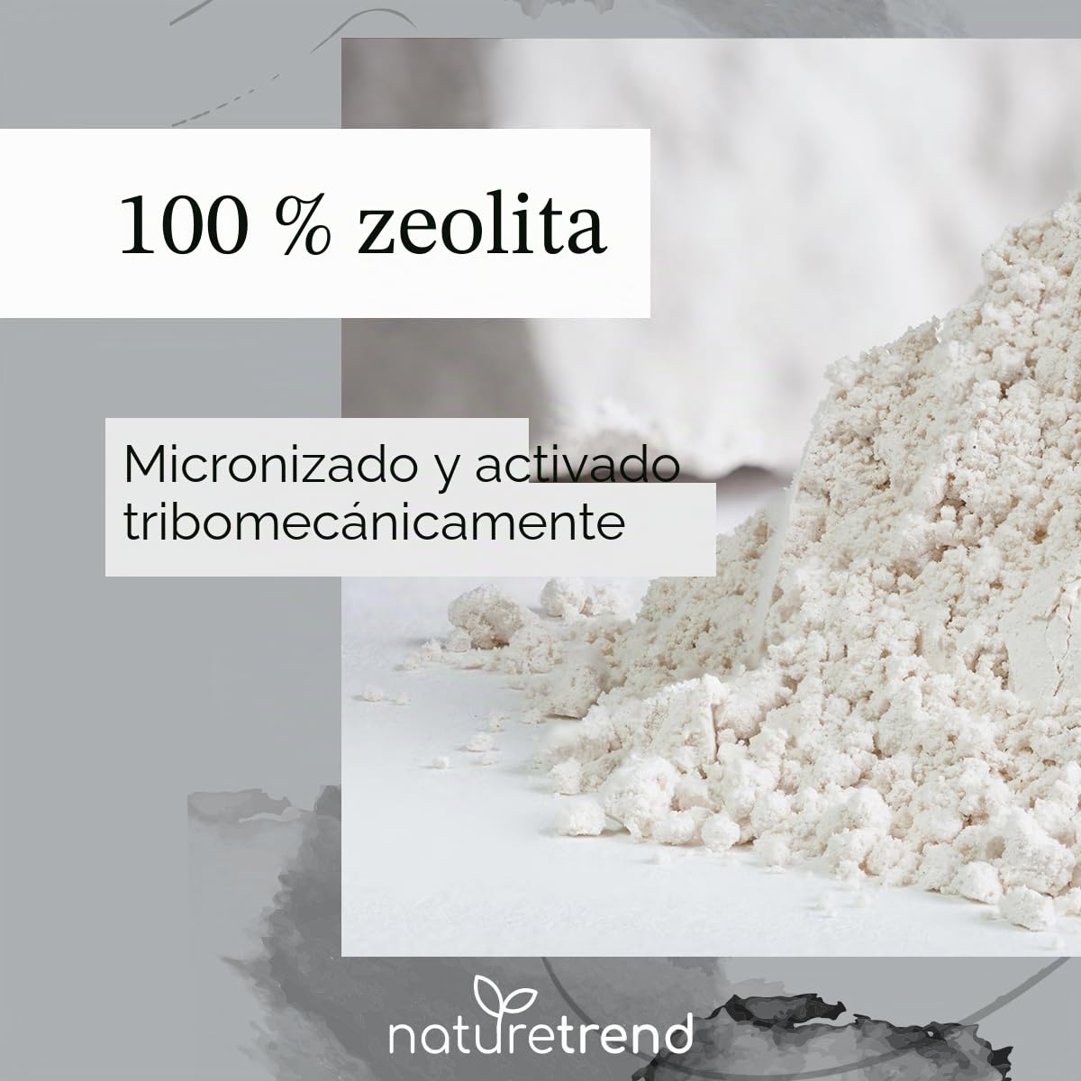naturetrend TESTURTEIL MUY BUENO 01/24 Zeolita en polvo 1,3 kg – Natural con 94% en calidad premium – Extra finamente molido, pura y natural roca volcánica