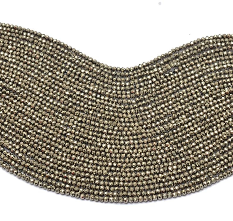 Pyrite dorée AAA+ de 2mm pour la création de bijoux d'exception