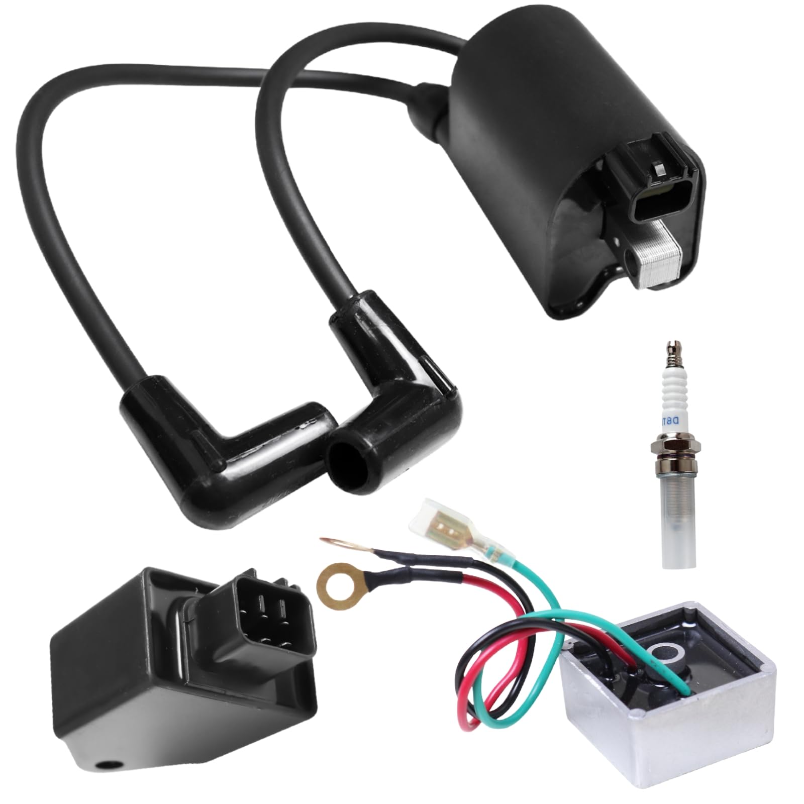DingRanEPIGC108 CDI Ignitor Start Kit Includes Ignition Coil Voltage Regulator for Ezgo Golf Cart with MCI Egine 2004-2008