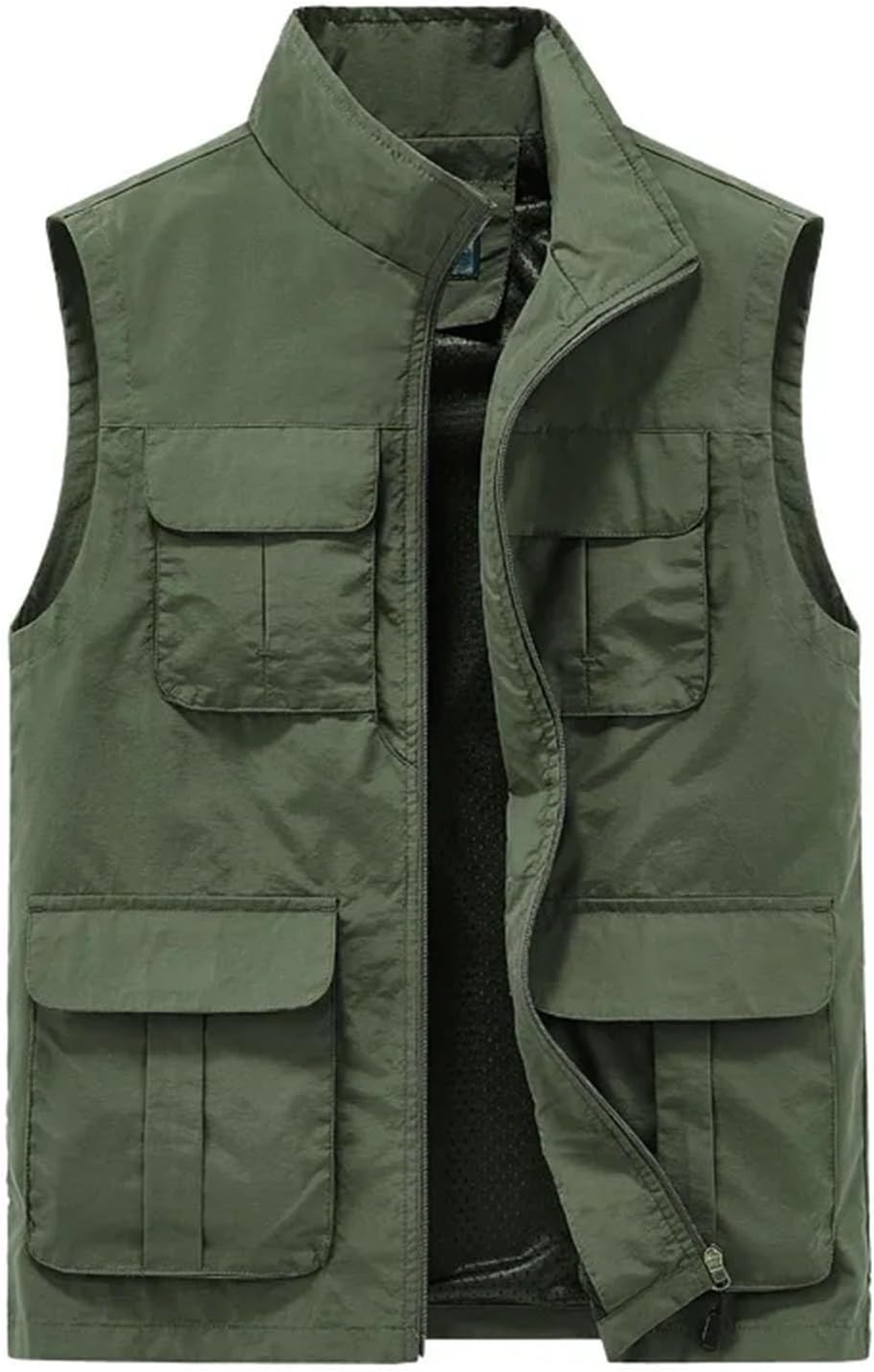 Breathable Sleeveless Waistcoats Mens Fishing Vests Travel Waistcoats Outdoor Hiking Climbing Multi-pockets Male Tops