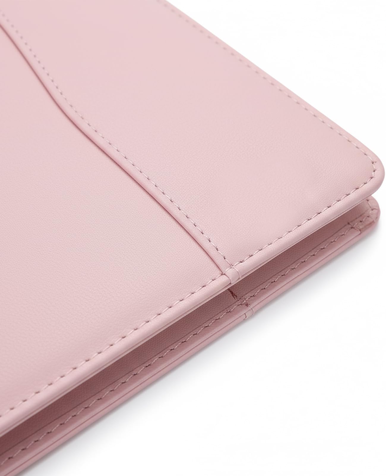 Porte-documents en cuir synthétique avec 30 pages de papier, organiseur de documents, organiseur de documents, classeur pour documents juridiques, téléphone, hommes et femmes (A4, rose)