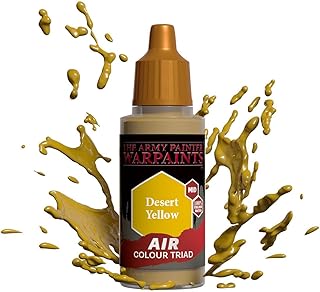 The Army Painter Warpaint Air Desert Yellow - Acrylic Non-Toxic Heavily Pigmented Water Based Paint for Tabletop Roleplaying, Boardgames, and Wargames Miniature Model Painting