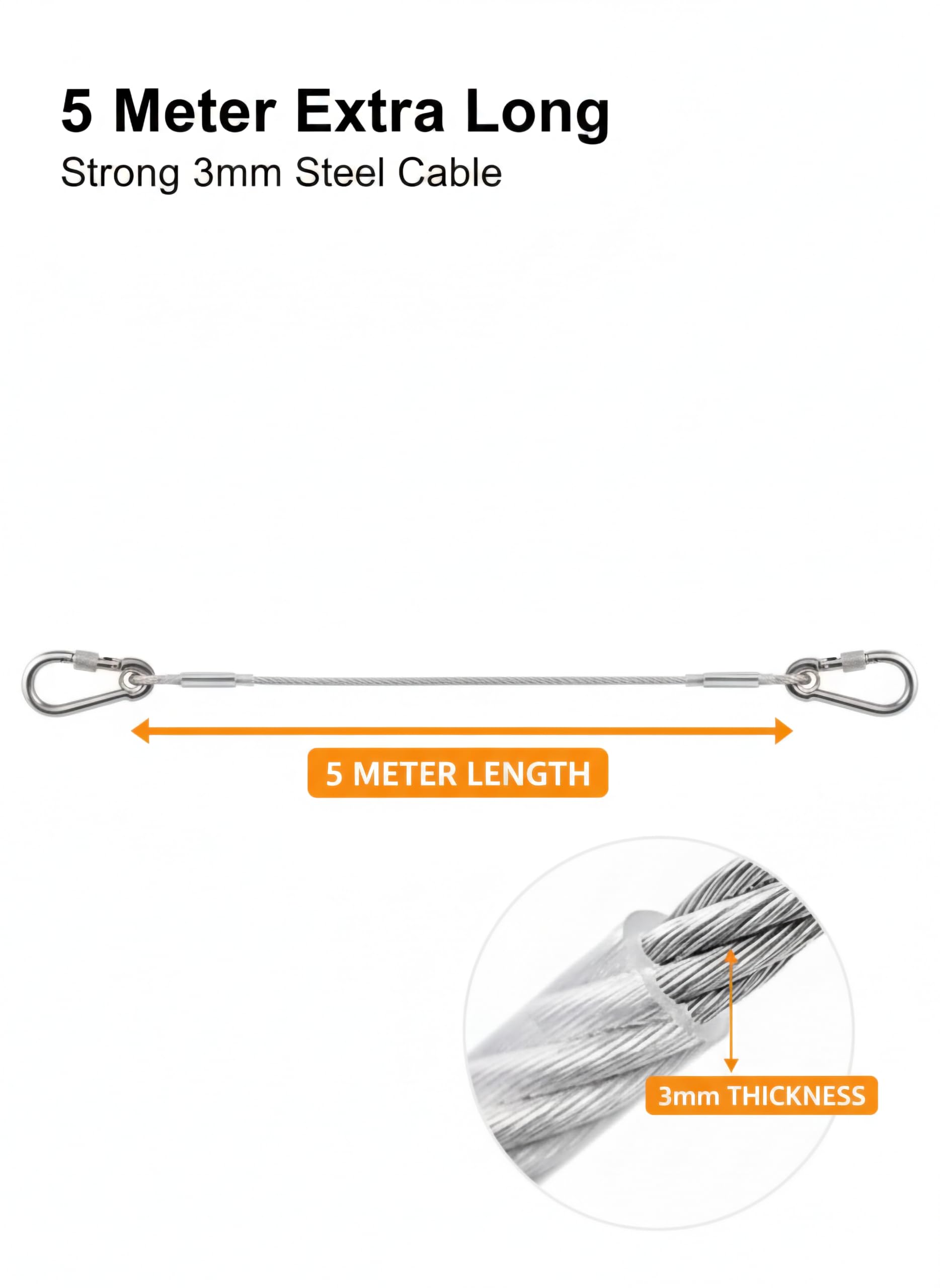Stainless Steel Clothesline - Durable & Portable -6