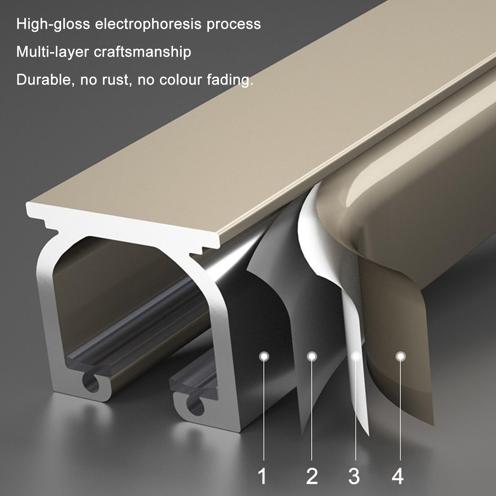 Aluminiowy system deszczowy 0,5, 6 m, montaż sufitowy/ścienny, idealny do pryszniców wewnątrz/na zewnątrz, wodoodporny, łatwy montaż, trwałe, białe wykończenie, długość 500 cm