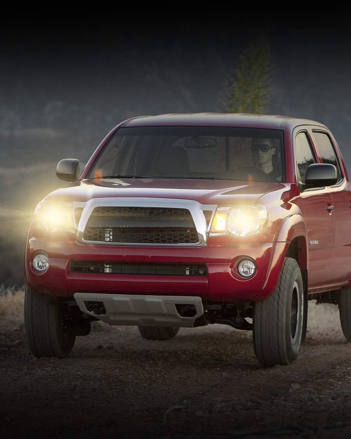 Torchbeam Headlight Assembly Replacement for 2005 2006 2007 2008 2009 2010 2011 Tacoma Headlights Chrome Housing Amber Reflector Clear Lens Passenger and Driver Side