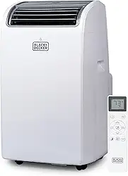 BLACK+DECKER Ar condicionado portátil com controle remoto BPACT14HWT, 14.000 BTU + HEAT, branco