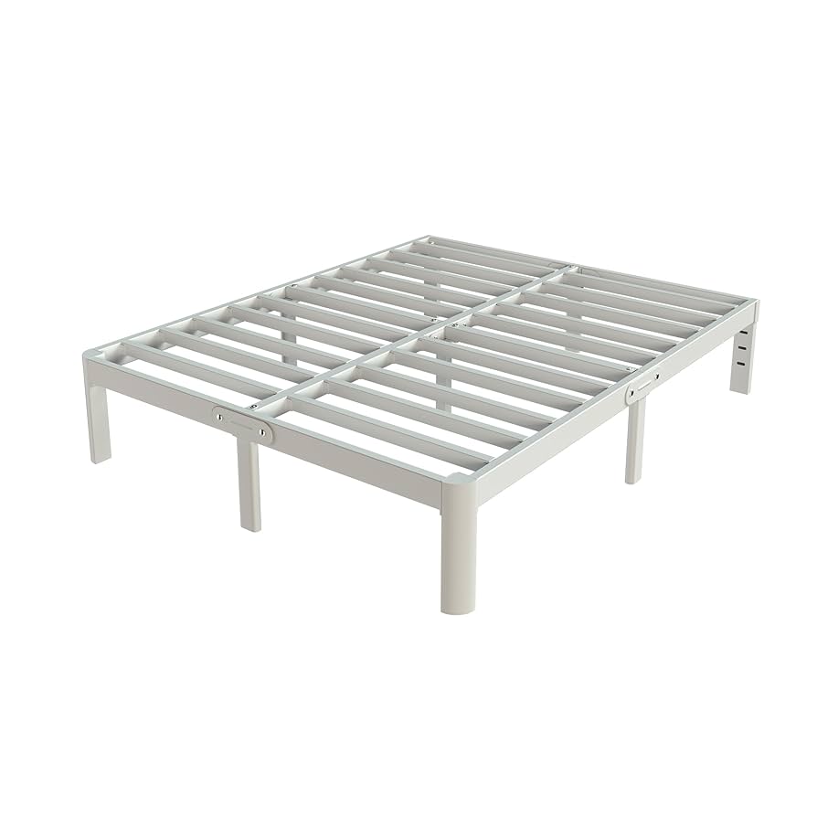Amazon.com: KZZLOL White Full Size Bed Frame 14 Inch, Metal