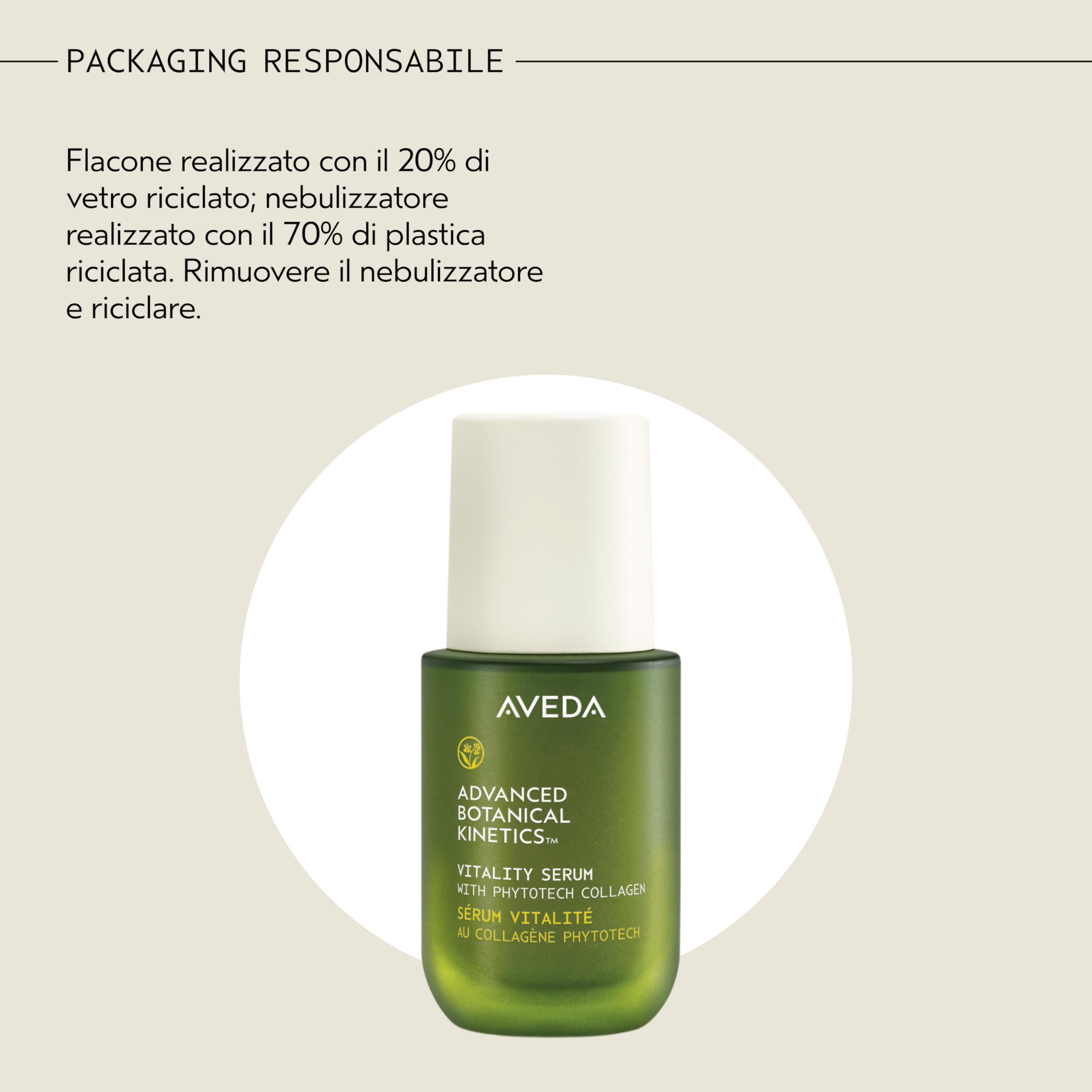 Aveda Advanced Botanical Kinetics™ Siero Rivitalizzante - Siero anti-età - Attenua rughe e linee sottili - Per tutti i tipi di pelle (30 ml)