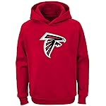 Outerstuff NFL Kids Youth 8-20 Official Team Color Polyester Performance Football Primary Logo Pullover Sweatshirt Hoodie - Atlanta Falcons Red - Medium 10-12