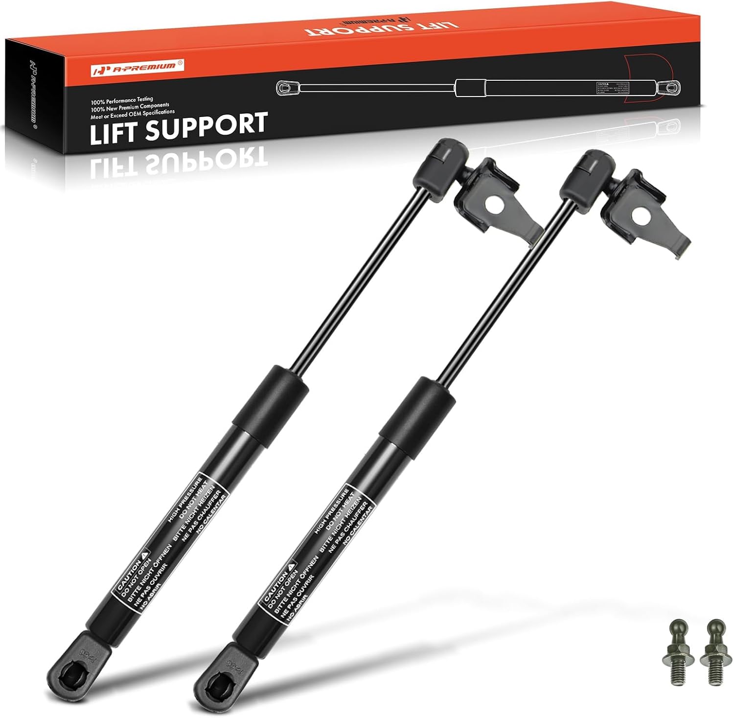 A-Premium Front Hood Struts Lift Supports Shocks Compatible with Compatible with Toyota & Lexus Models - Camry/ES300, 1997 1998 1999 2000 2001 Sedan, (Camry Excluding Japan Built Vehicle), 2-PC Set