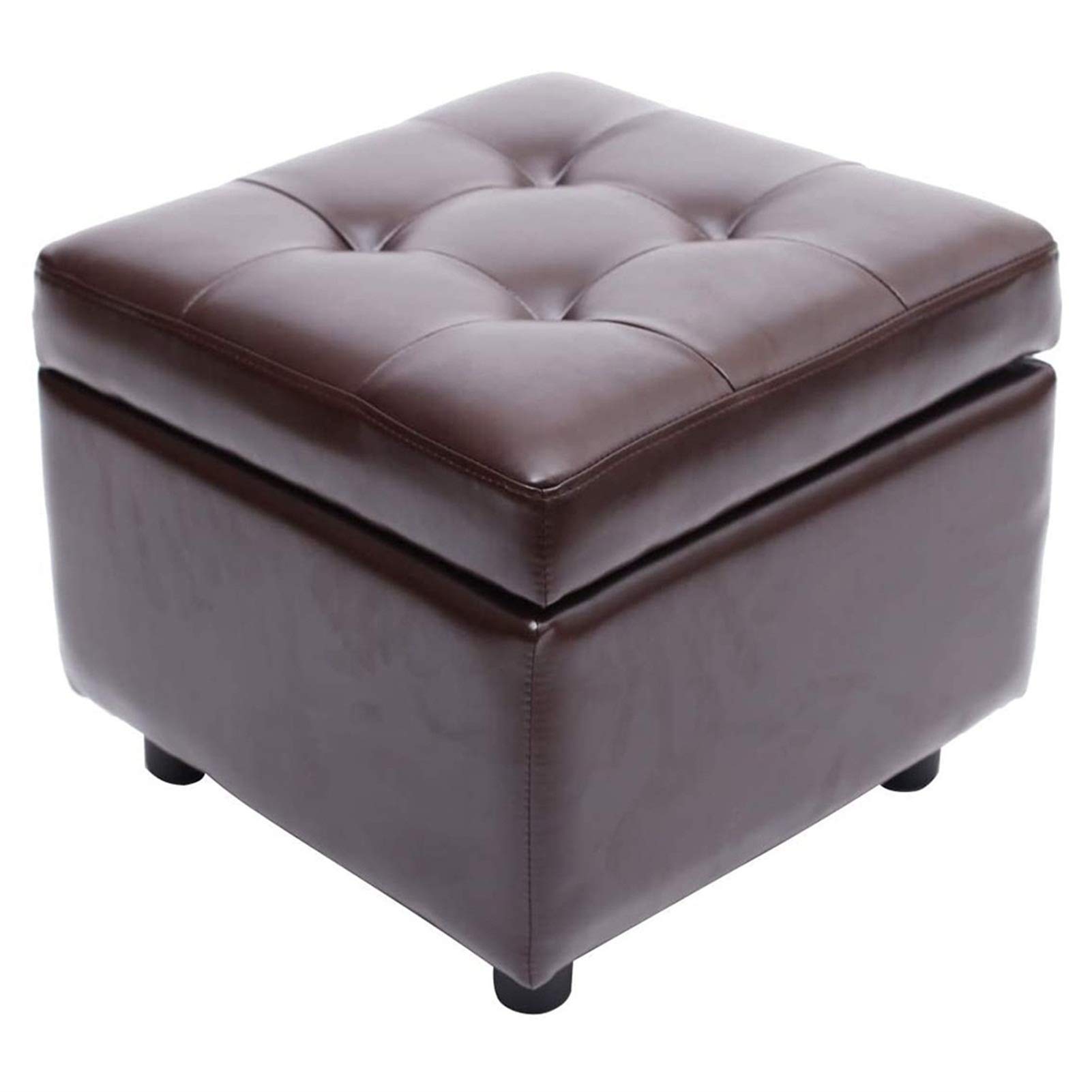 Boîte de rangement salon et pouf carré pour gagner de la place