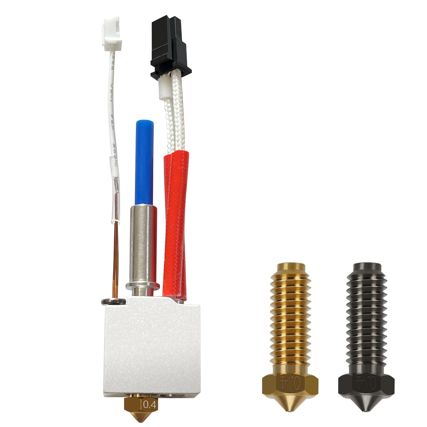 HzdaDeve Hotend Hot End Print Head Extruder Kit Heater Block and 1PK Stainless Steel Hardened Nozzles for Anycubic Kobra 2/Kobra 2 Neo/Kobra 2 Pro/Kobra 2 Plus/Kobra 2 Max Replacement